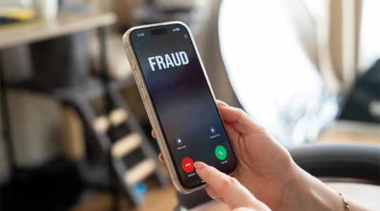 A woman receives a call from scammers